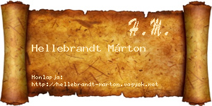 Hellebrandt Márton névjegykártya